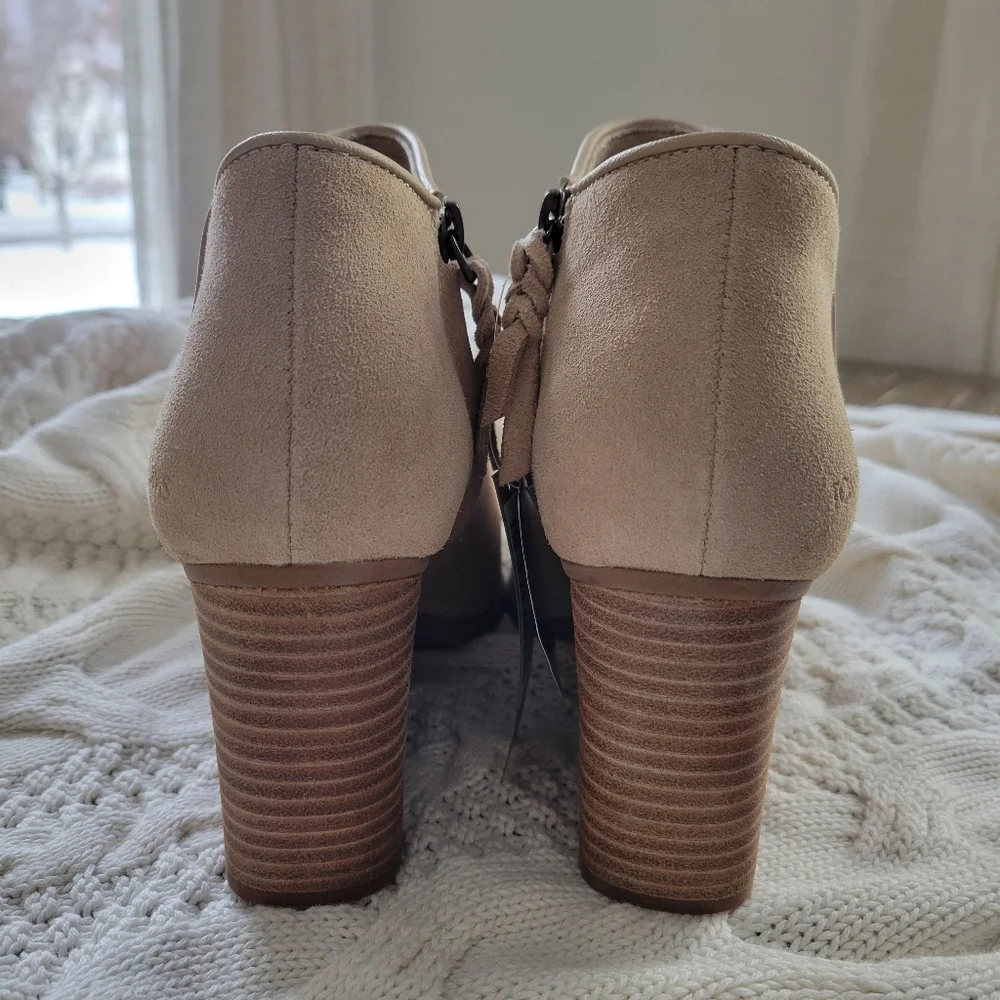 TOMS Hadley Heeled Boots In Oatmeal Suede 9.5 - Picture 7 of 8